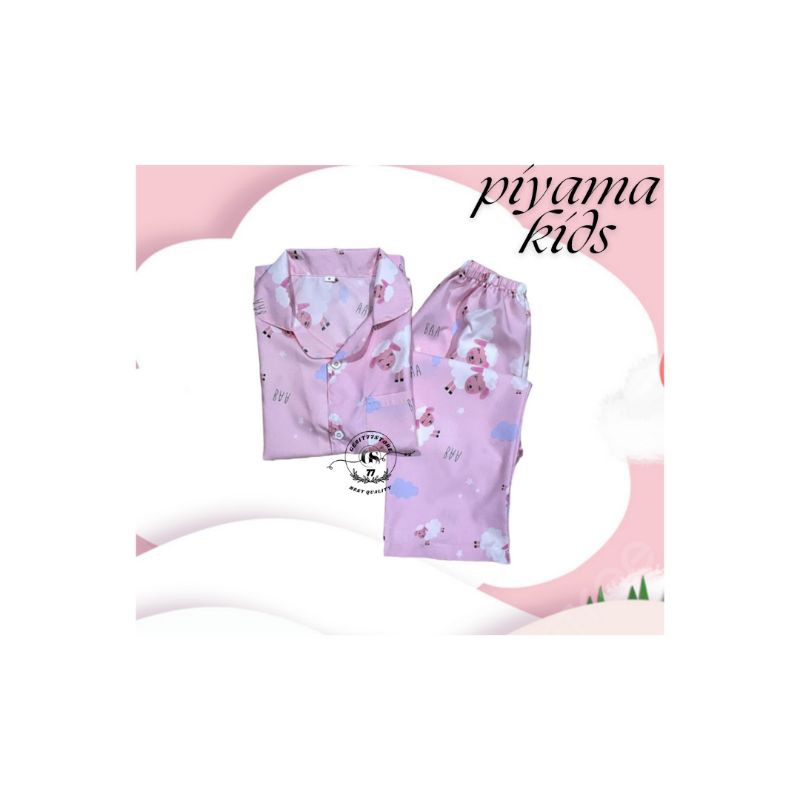 piyama anak stelan lengan pendek celana panjang murah | piyama motif hewan karakter viral