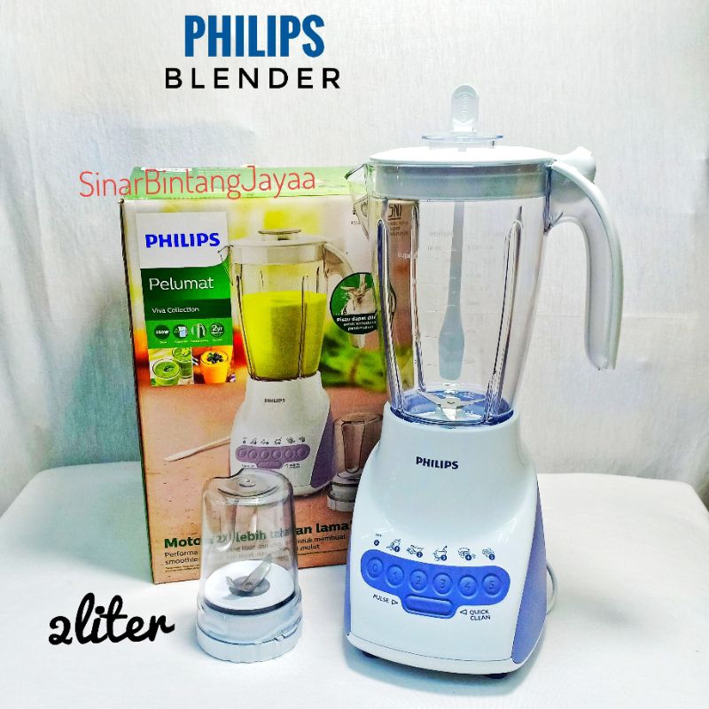 PHILIPS Blender 2 Liter HR 2115 Plastik Blender PHILIPS 2 Litet 2in1 Plastik