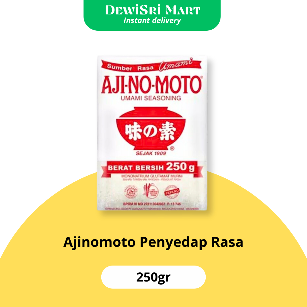 

Micin Penyedap Rasa Ajinomoto 250gr - Dewi Sri Mart