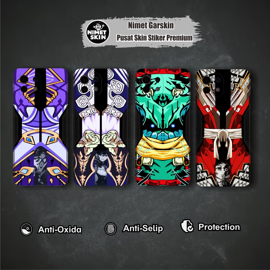 (Isi 2 Pcs)Backskin garskin skin pelindung belakang hp anti jamur Xiaomi 11 lite# 1-5 (Bisa Request 