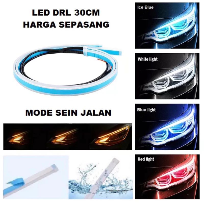 LAMPU ALIS RUNNING LED SLIM LAMPU ALIS RUNNING 30 CM MOTOR BEAT VARIO LEXI NMAX AEROX XMAX SEMUA MOT