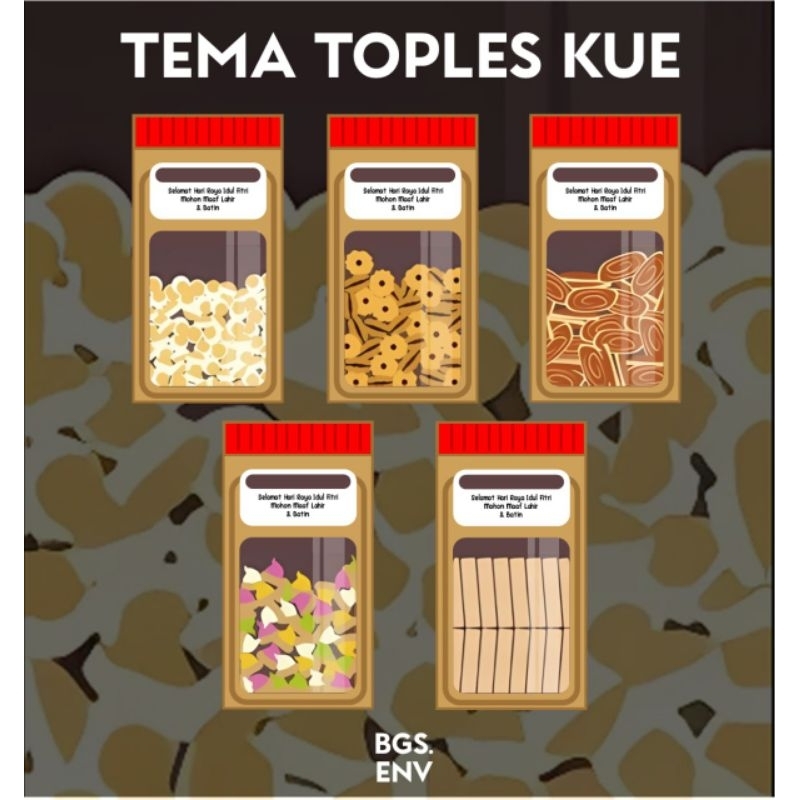 

Amplop Lebaran 2025 Hari Raya Idul Fitri Motif Toples Kue