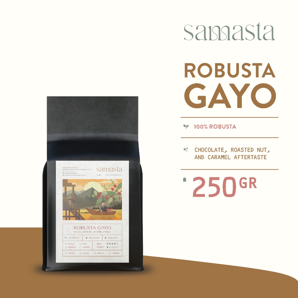 

SAMASTA Kopi Robusta Gayo Coffee 250 gram - Biji Bubuk