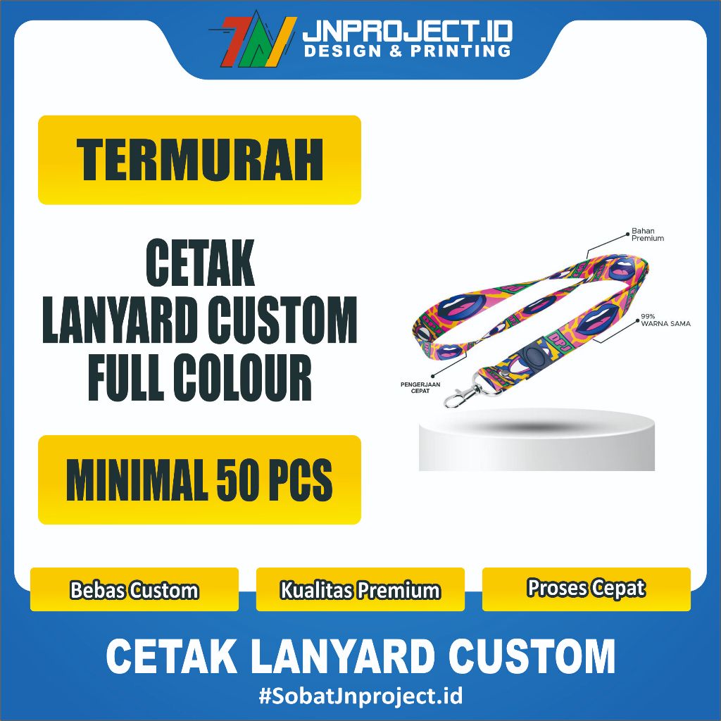 

Cetak Lanyard Full Color Custom