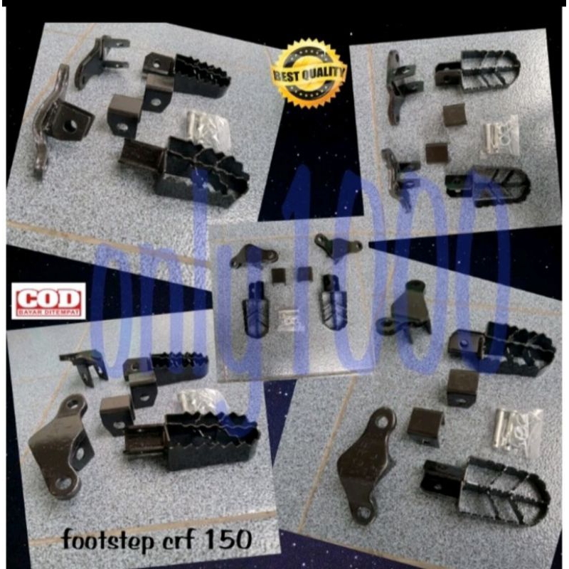 FOOTSTEP CRF 150 L+BRACKET BESI INJAKAN KAKI TRAIL SUPERMOTO MOTOCROSS