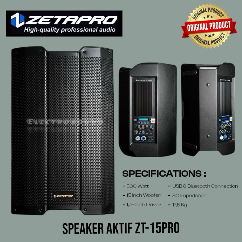 SPEAKER AKTIF ZETAPRO 15 Inch ZETAPRO ZT15PRO | ZT 15 PRO | ZT 15PRO Original (2UNIT)