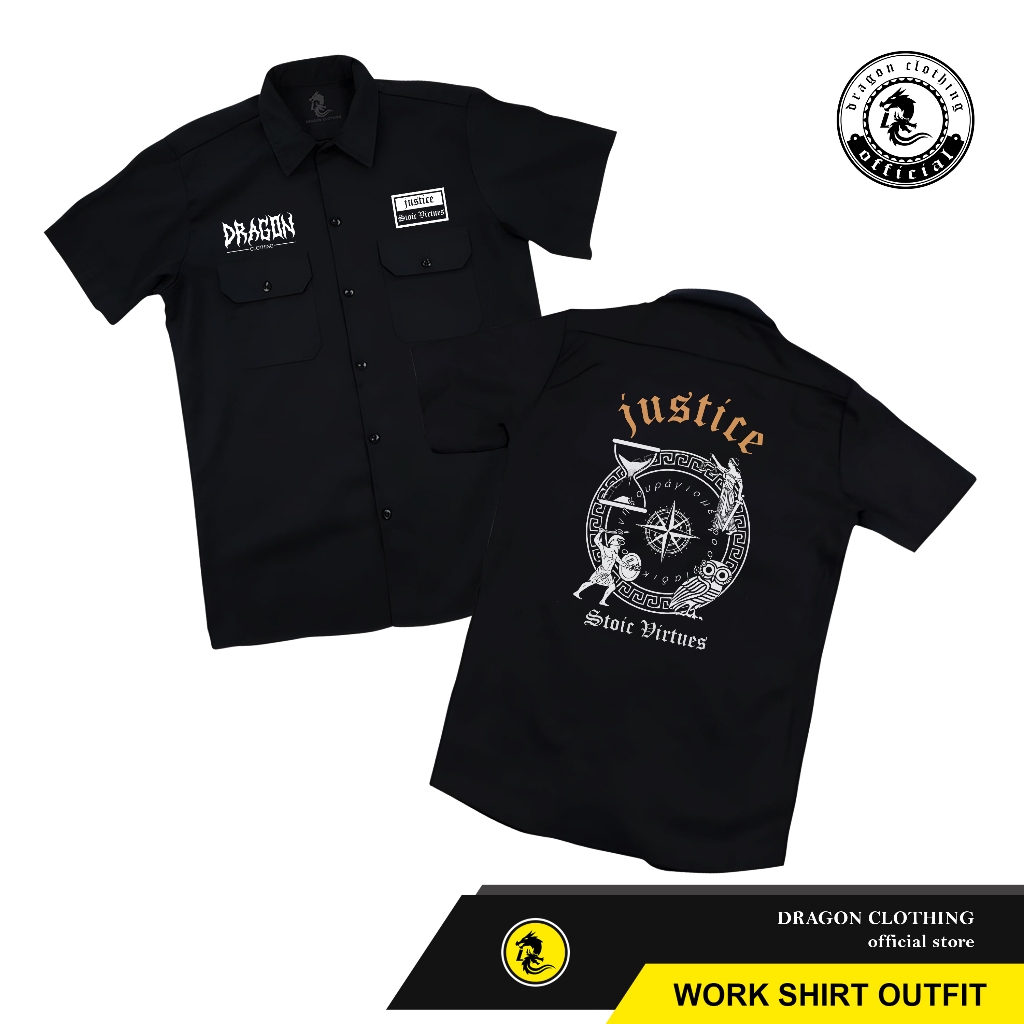 Kemeja Workshirt JUSTICE | Workshirt Distro pria Keren | DRAGON CLOTHING