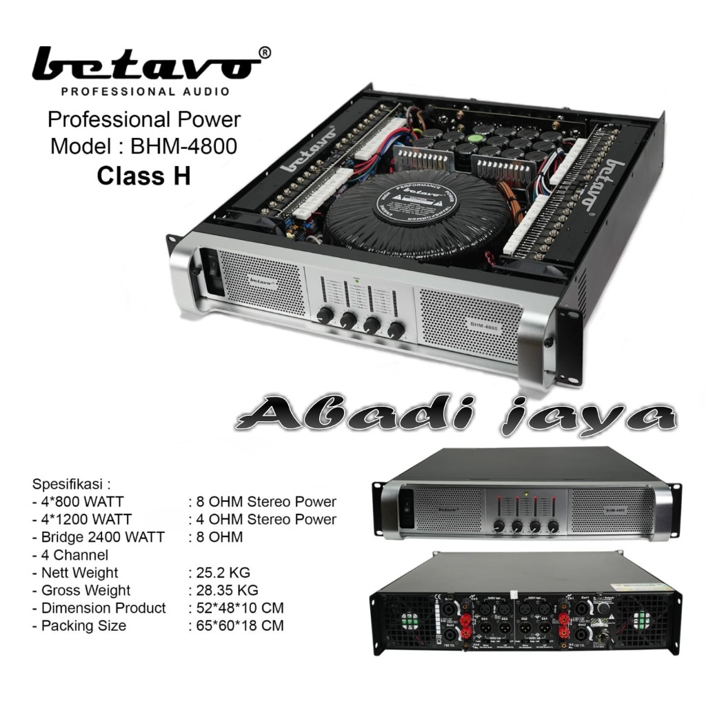 Power Amplifier Betavo bhm4800 / bhm 4800 Clas H Professional Original