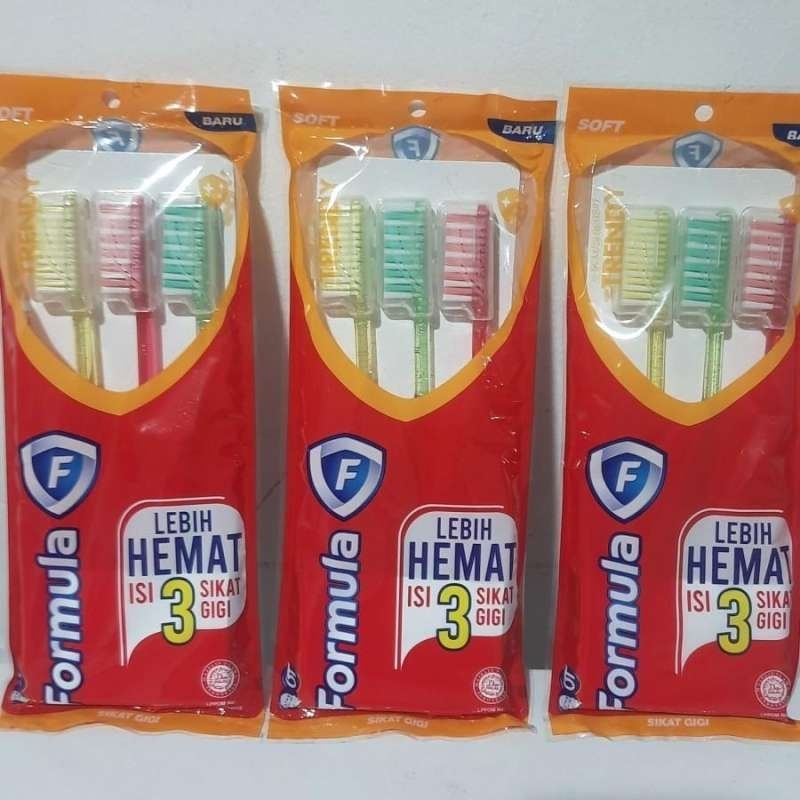 Sikat Gigi Formula - Sikat Gigi Dewasa - Sikat Gigi isi 3