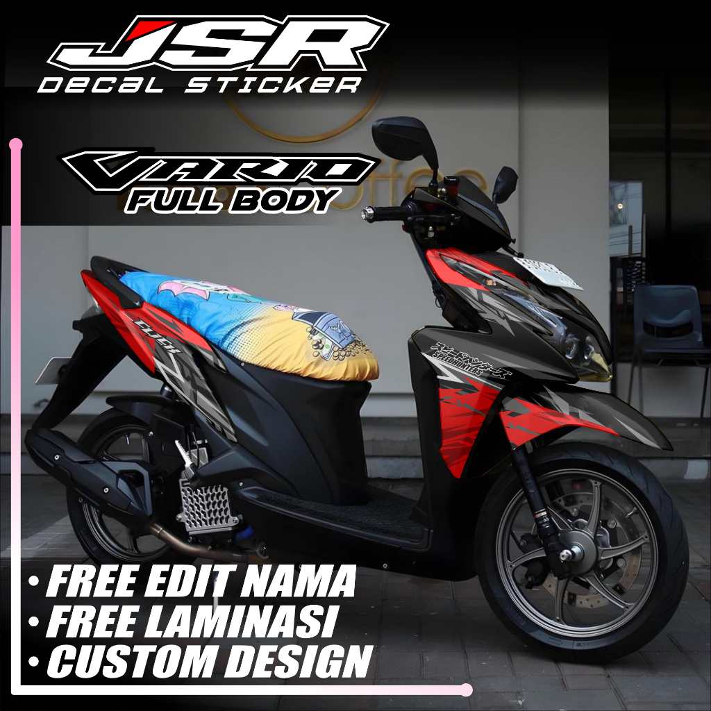 COD,DECAL STICKER VARIO 125 OLD 2012-2015 ,SKOTLET VARIASI FULL BODY MOTOR VARIO 125 OLD MOTIF ABSTR