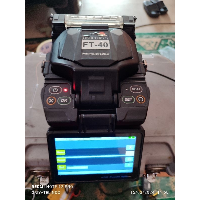 splicer fiber tekno FT40 second normal komplit