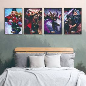 poster dinding atau hiasan dinding hero lancelot mobile legends MLBB bahan super tebal dan gambar su