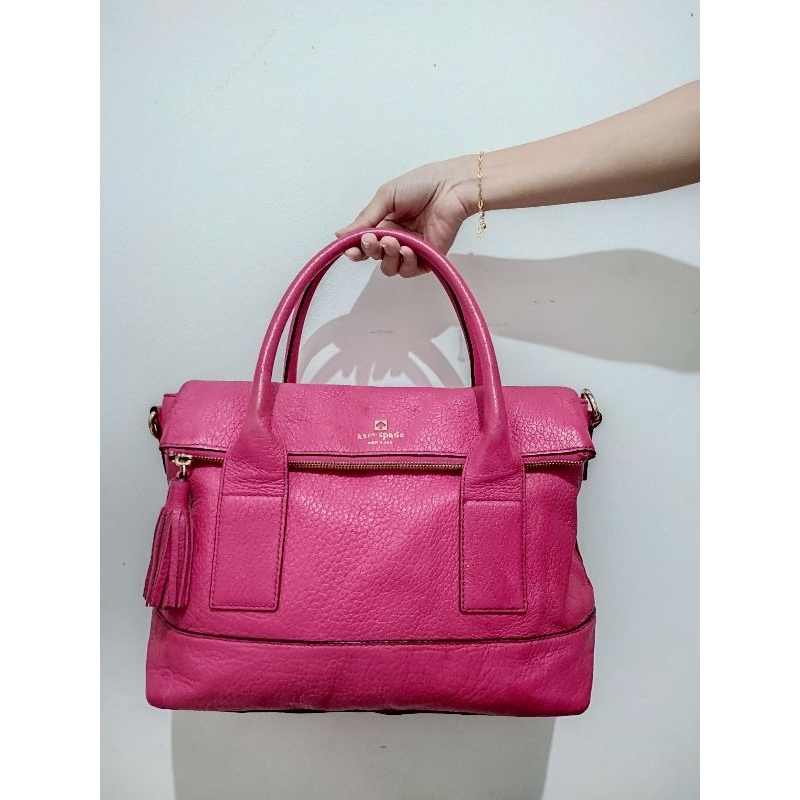 Tas Kate Spade New York fuschia second original / Kate Spade bag original