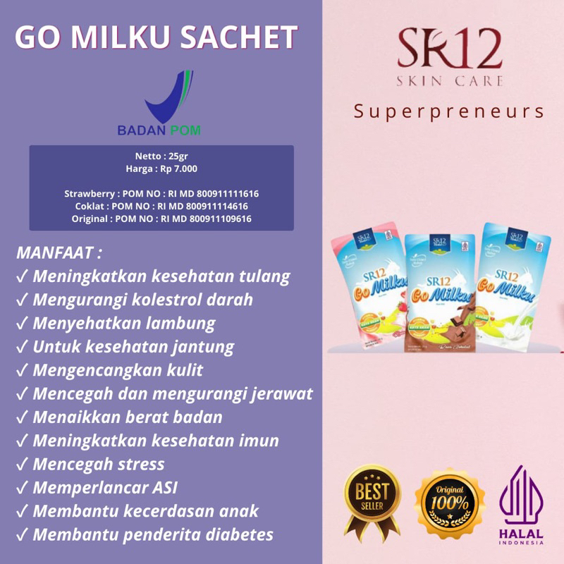 

GoMilku SR12 Sachet (25gr/sachet) / Susu Kambing Etawa / Meningkatkan Kesehatan Tubuh Kaya Manfaat