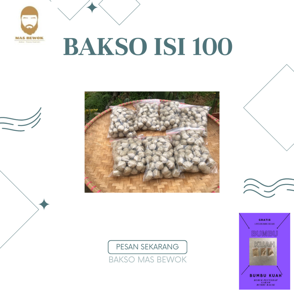 

Bakso Sapi kecil isi 100 butir Gratis bumbu kuah #Homemade