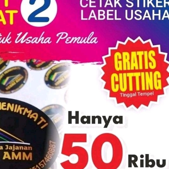 

CETAK STIKER KROMO 300 jadi GRATIS CUTTING UNTUK LABEL USAHA UMKM