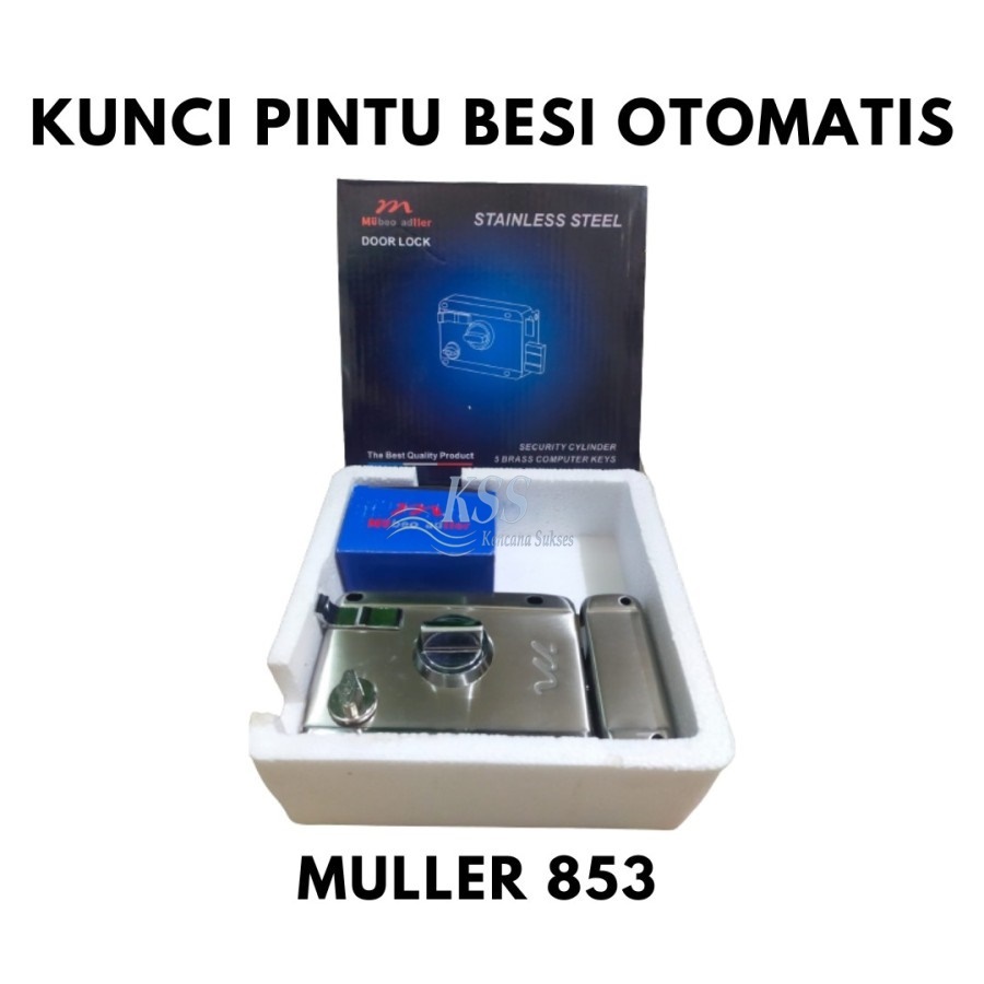MULLER Kunci Otomatis 853 SS Stainless / Pintu Besi Gerbang / Garasi KSS