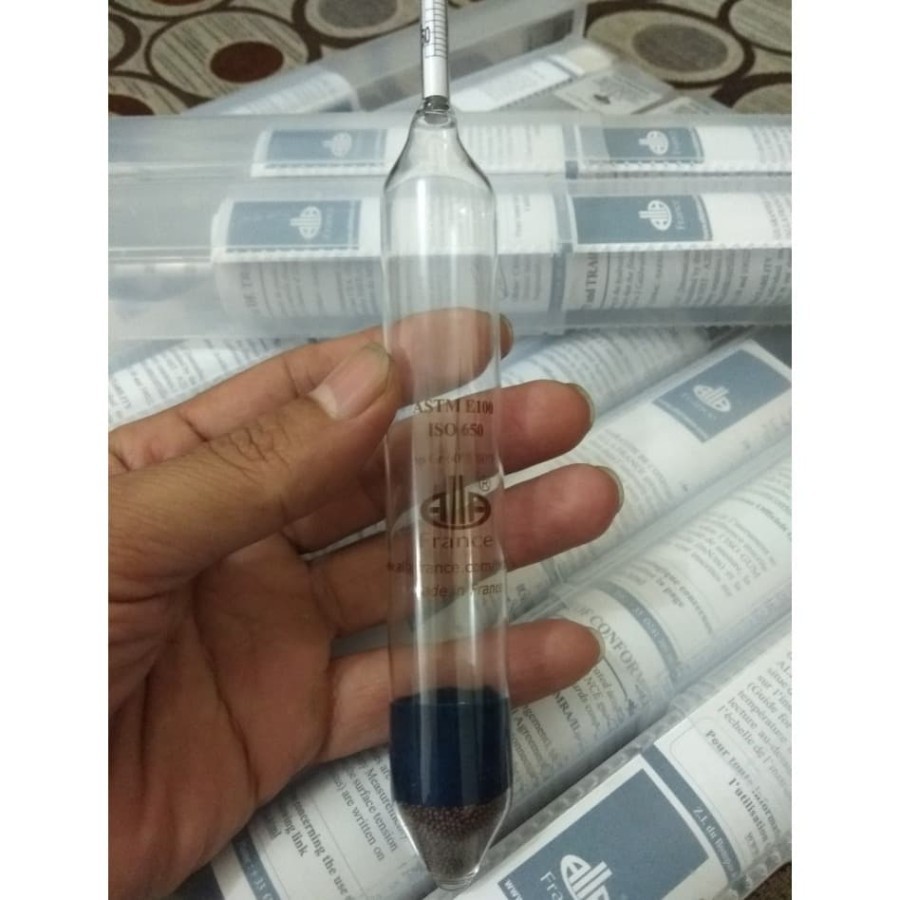 ASTM Hydrometer untuk Solar 0.800 - 0.850 Sp Gr Unit Test Density BBM