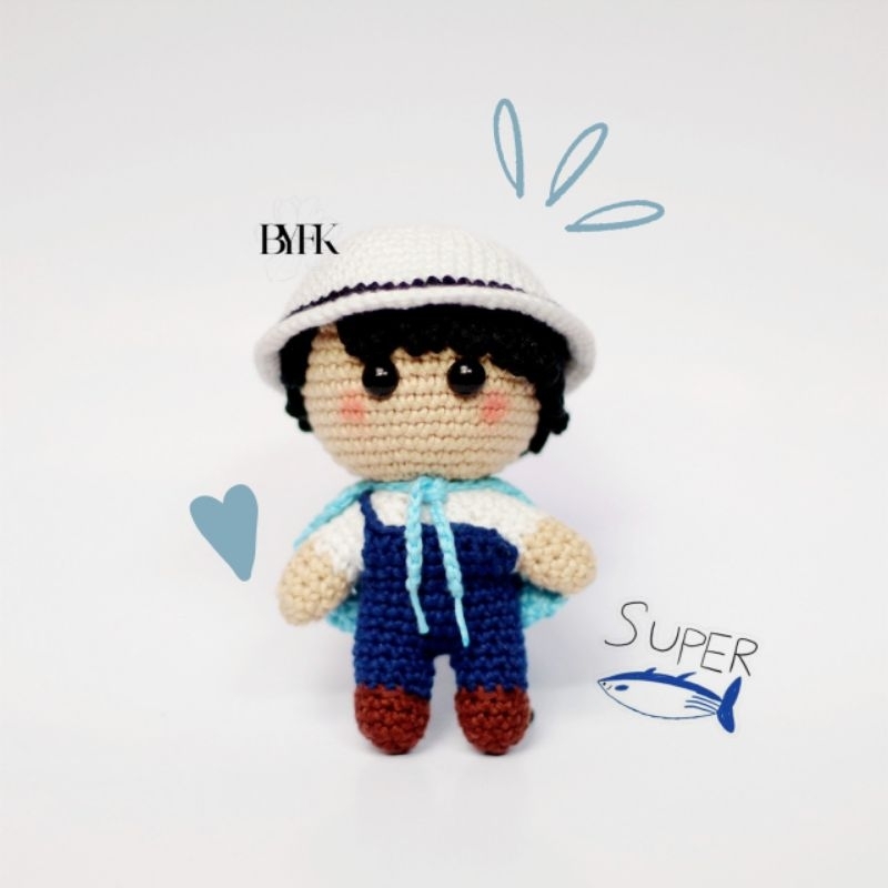 KIM SEOKJIN JIN BTS SUPERTUNA BONEKA RAJUT