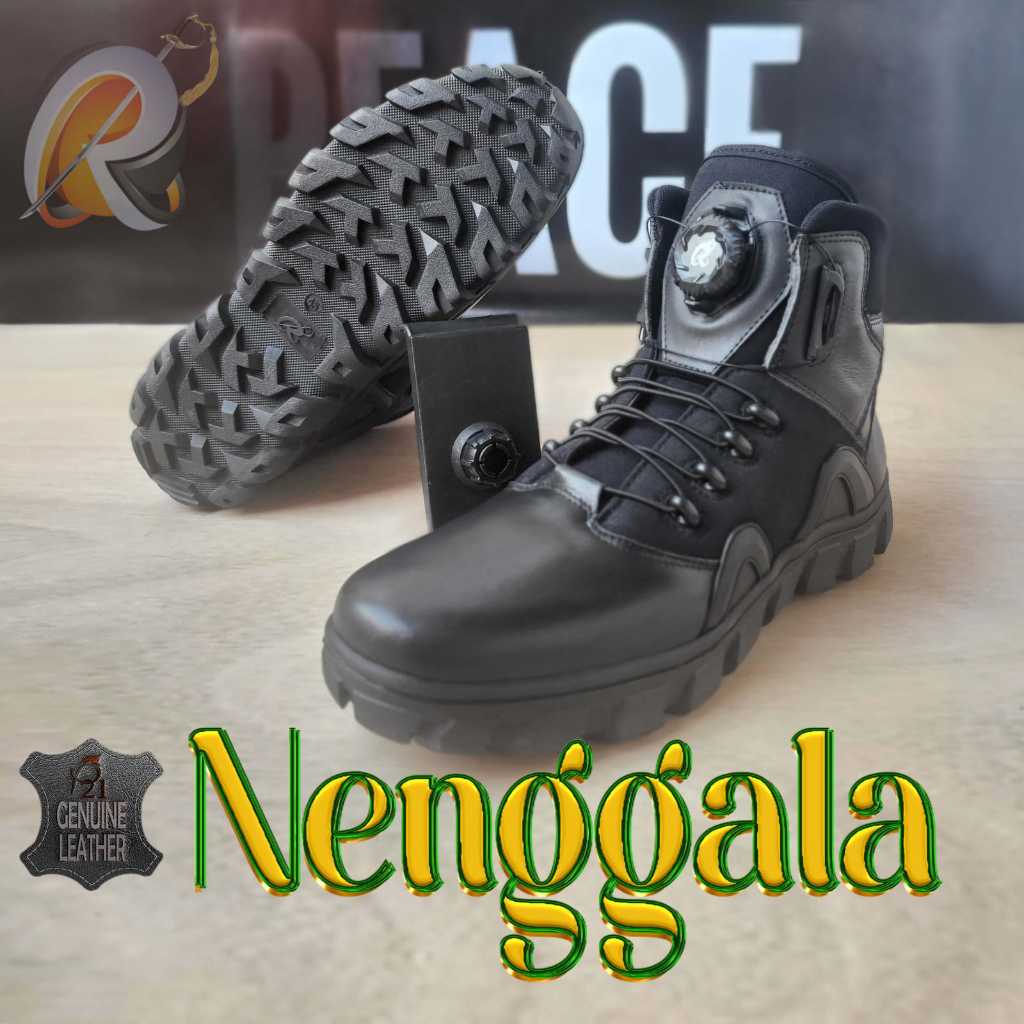 P21 Nanggala Sepatu Pria Pdh Polri Kulit Asli
