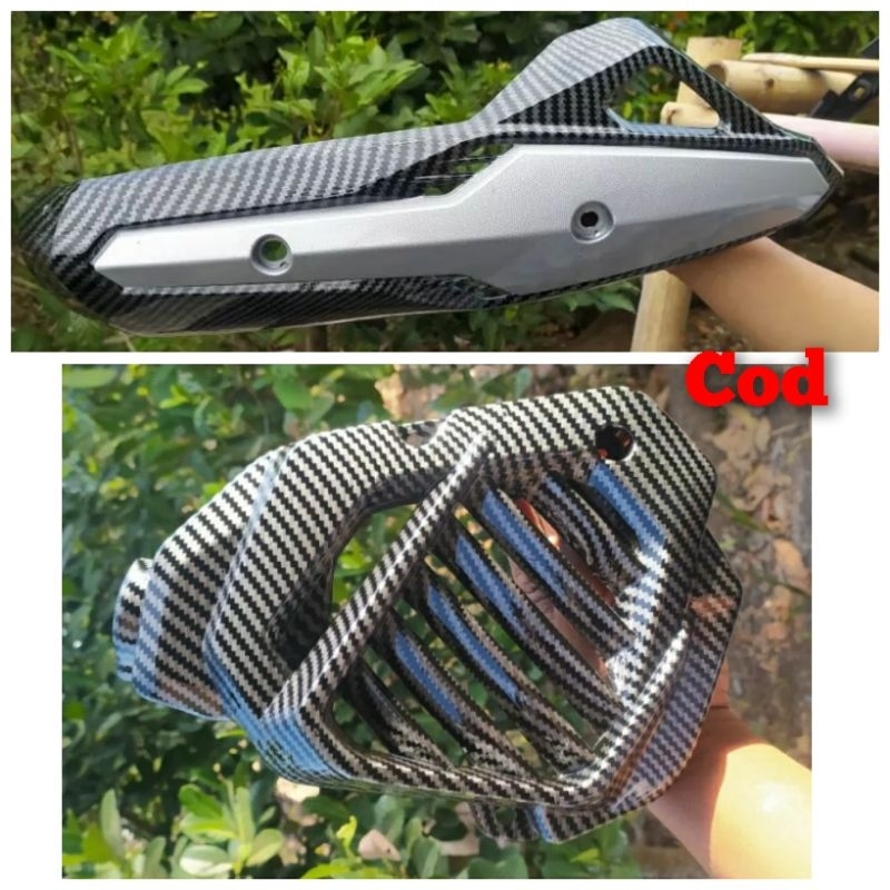 paket carbon Vario techno Vario 125 old tutup knalpot tutup radiator