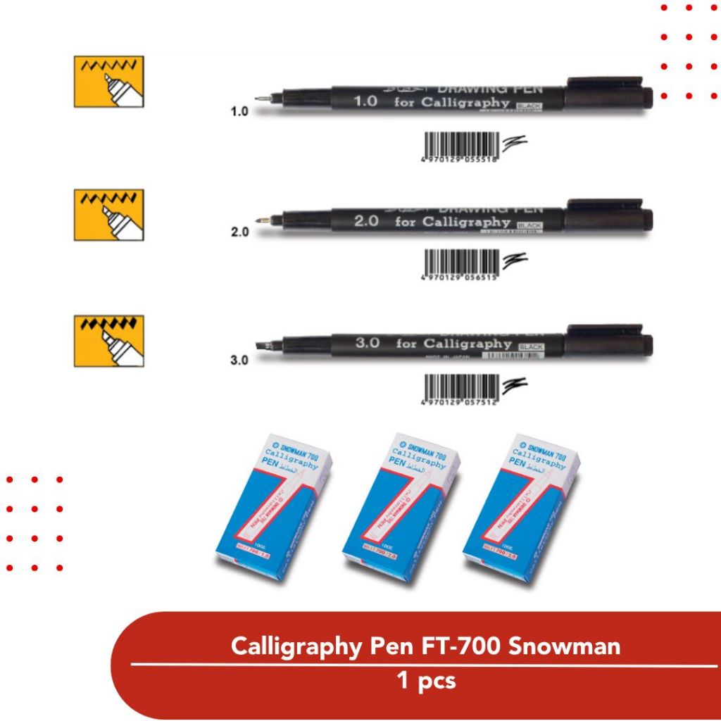 

Drawing Pen / Calligraphy pen Snowman FT-700 1.0 2.0 3.0 - 1.0