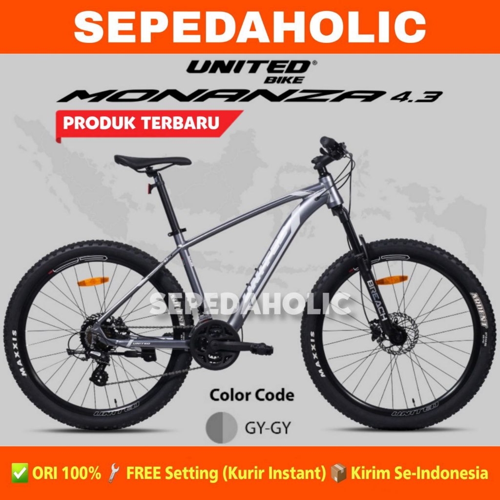 Sepeda Gunung MTB UNITED MONANZA 4.3 / 4.00 4.0 / 4.2 4.20 Ukuran 27.5 Inch