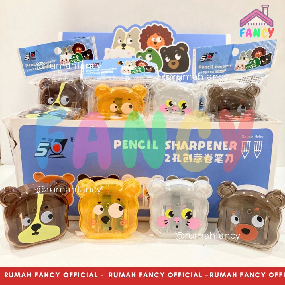 

[1PCS] Serutan Rautan 2 Lubang Boneka Animal Pets Beruang / Bear TR 301 Buka Tutup Unik Lucu Murah