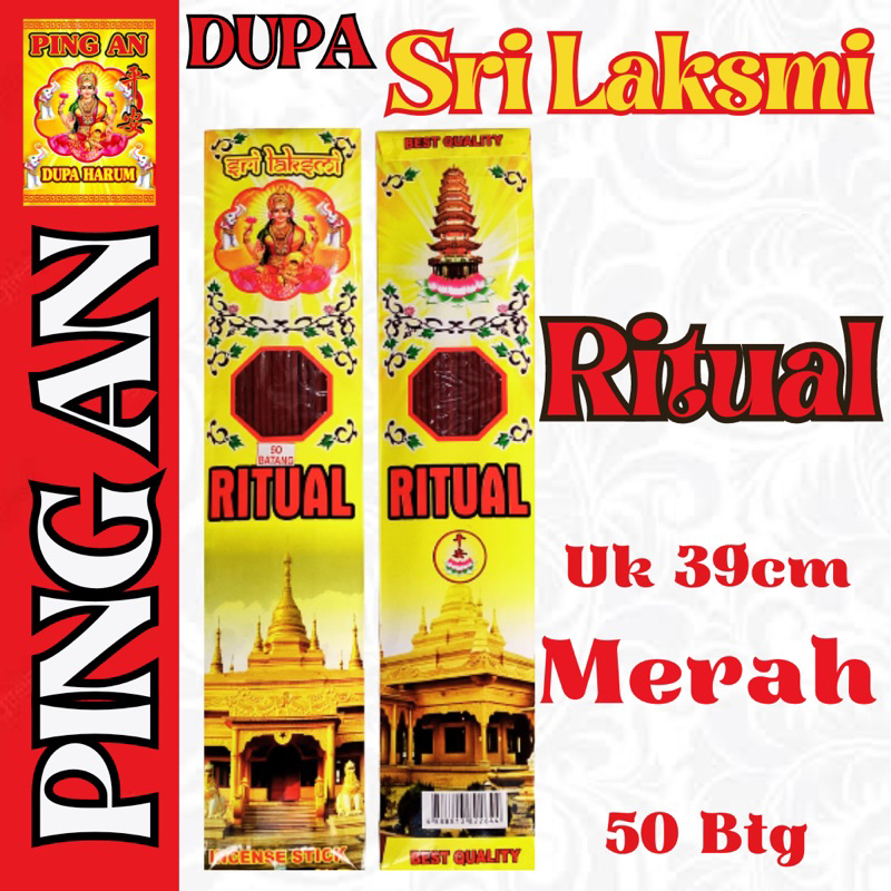 Dupa Hio SriLaksmi 50btg “RITUAL” 39cm MERAH
