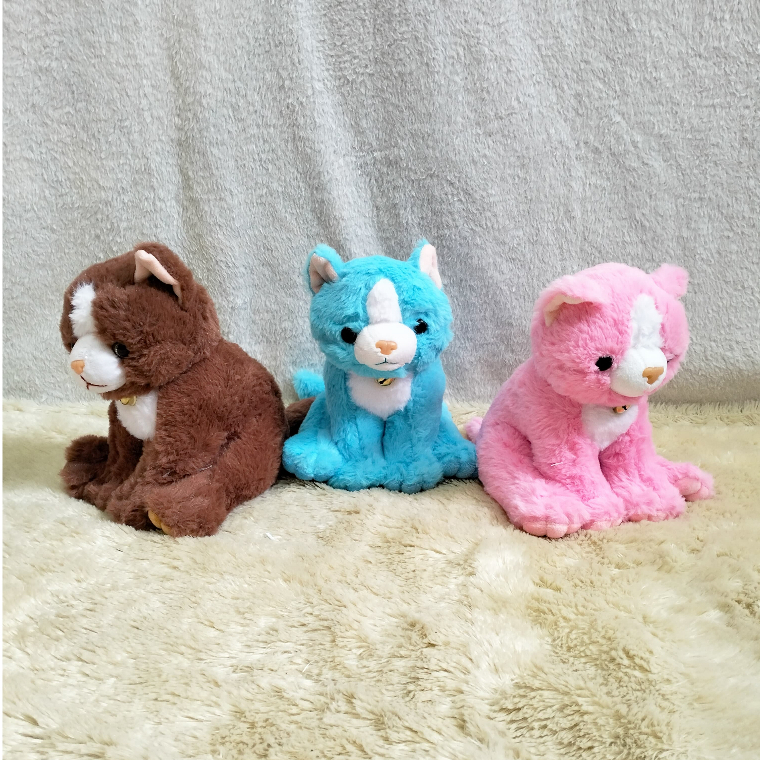 Dreamtoys96 Boneka Kucing Kalung Krincing Sit Cat Bahan Rassel Ukuran S