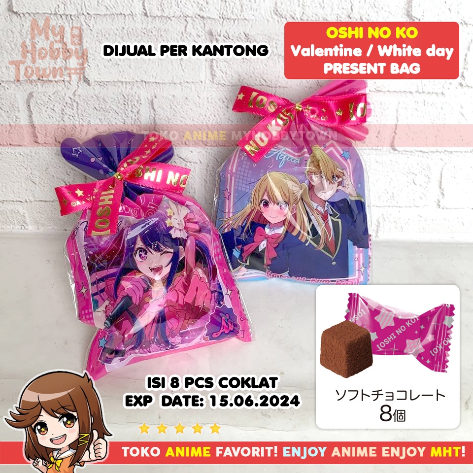 Coklat Valentine Oshi no Ko Ai Aquamarine Ruby Hoshino Hadiah Present Bag White Day