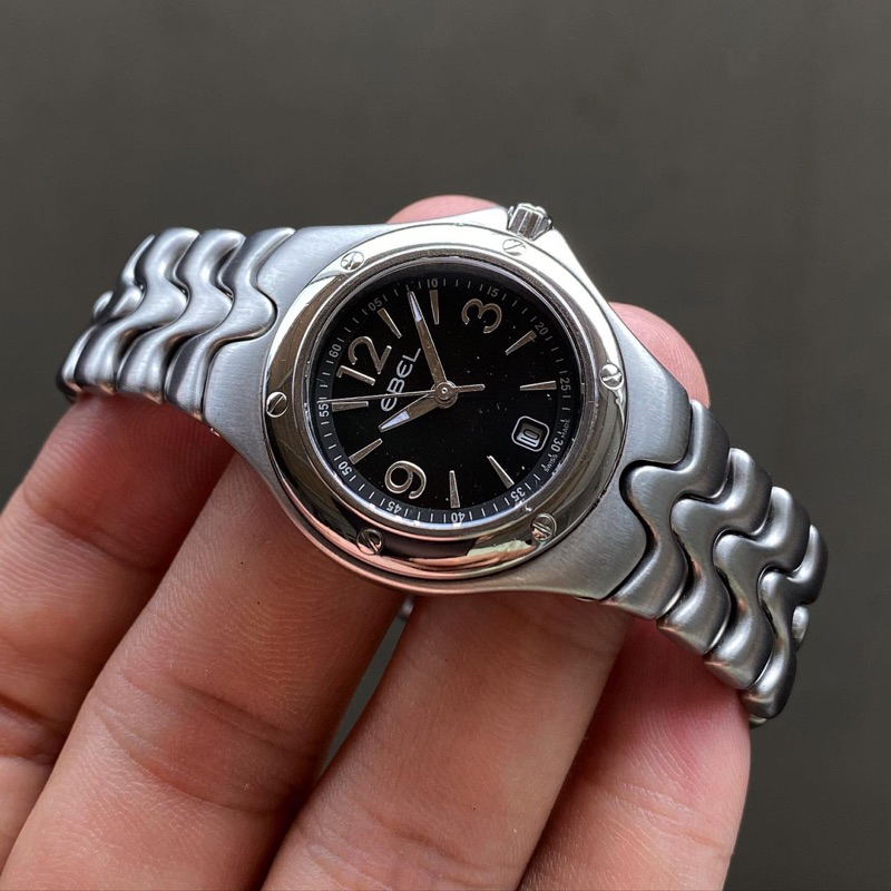 Ebel Sport Wave Ladies Black Dial Quartz 28mm