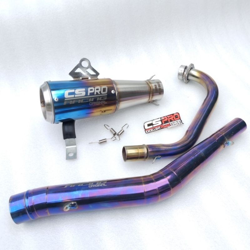 100% ORI KNALPOT RACING CS PRO EXHAUST Satria FU/VIXION/JUPITER MX135/SONIC/CB150/CBR 150R/R 15 V2/V