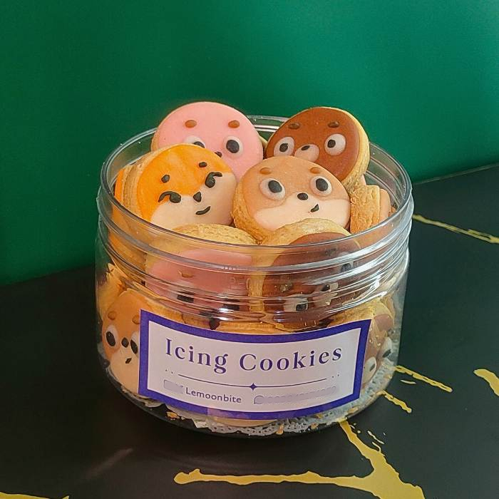 

PO Icing cookies lebaran toples 300ml DENIMALZ BT21 SKZOO NCT REX eaJ Minive Truz Gotoon