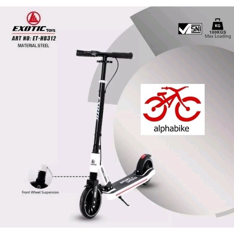 SKUTER INJAK ALLOY EXOTIC ET ST8135 MUSIK SEPEDA ANAK