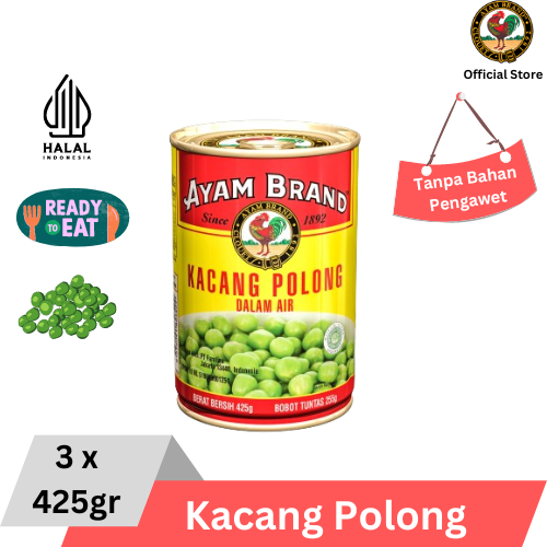 

Ayam Brand - Kacang Polong Kaleng 3 pcs 425gr