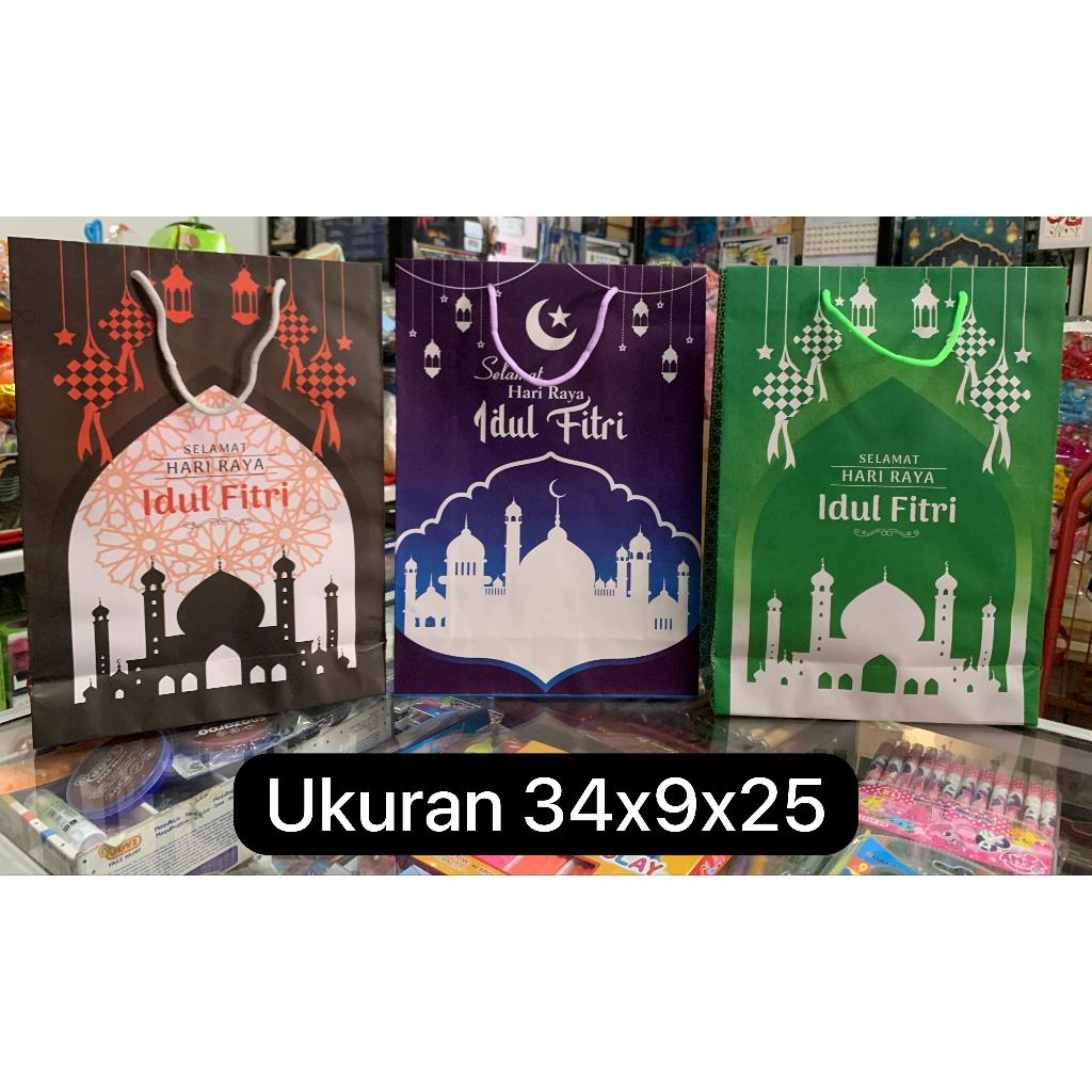 

shopping bag achiang ukuran tanggung 25 x 34 x 9 cm satuan idul fitri lebaran