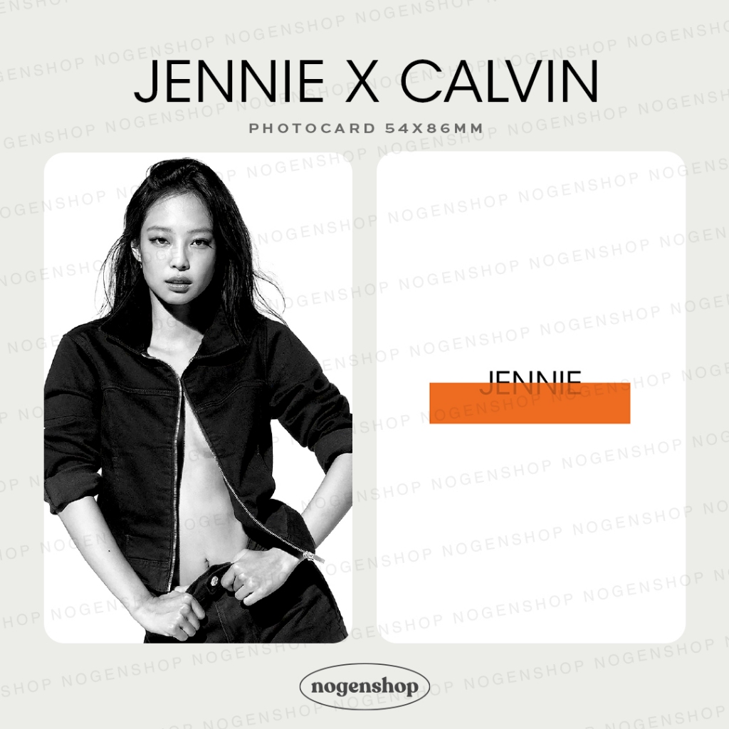 [UNOFFICIAL/FANMADE] PHOTOCARD PC BLACKPINK BP JENNIE X CALVIN KLEIN / CK 2024