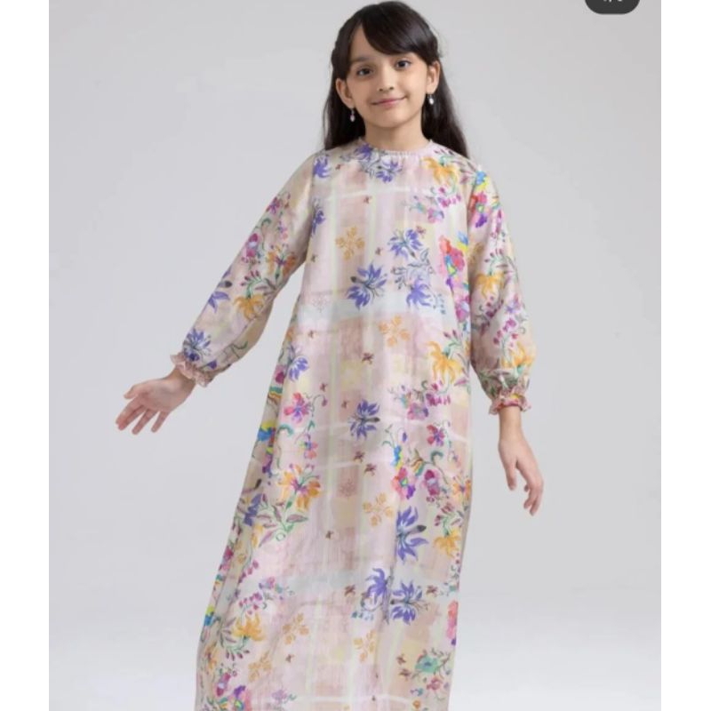 LOCI DRESS WARM SAND RIA MIRANDA SIZE S (DRESS ANAK)