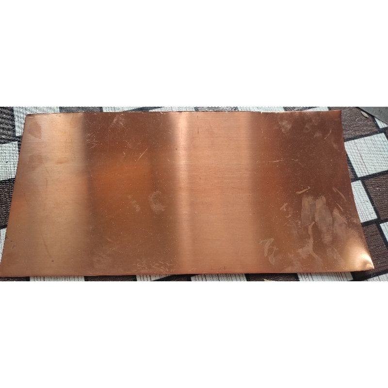 lembaran plat tembaga murni ukuran 10cm×20cm tebal 0,2mm