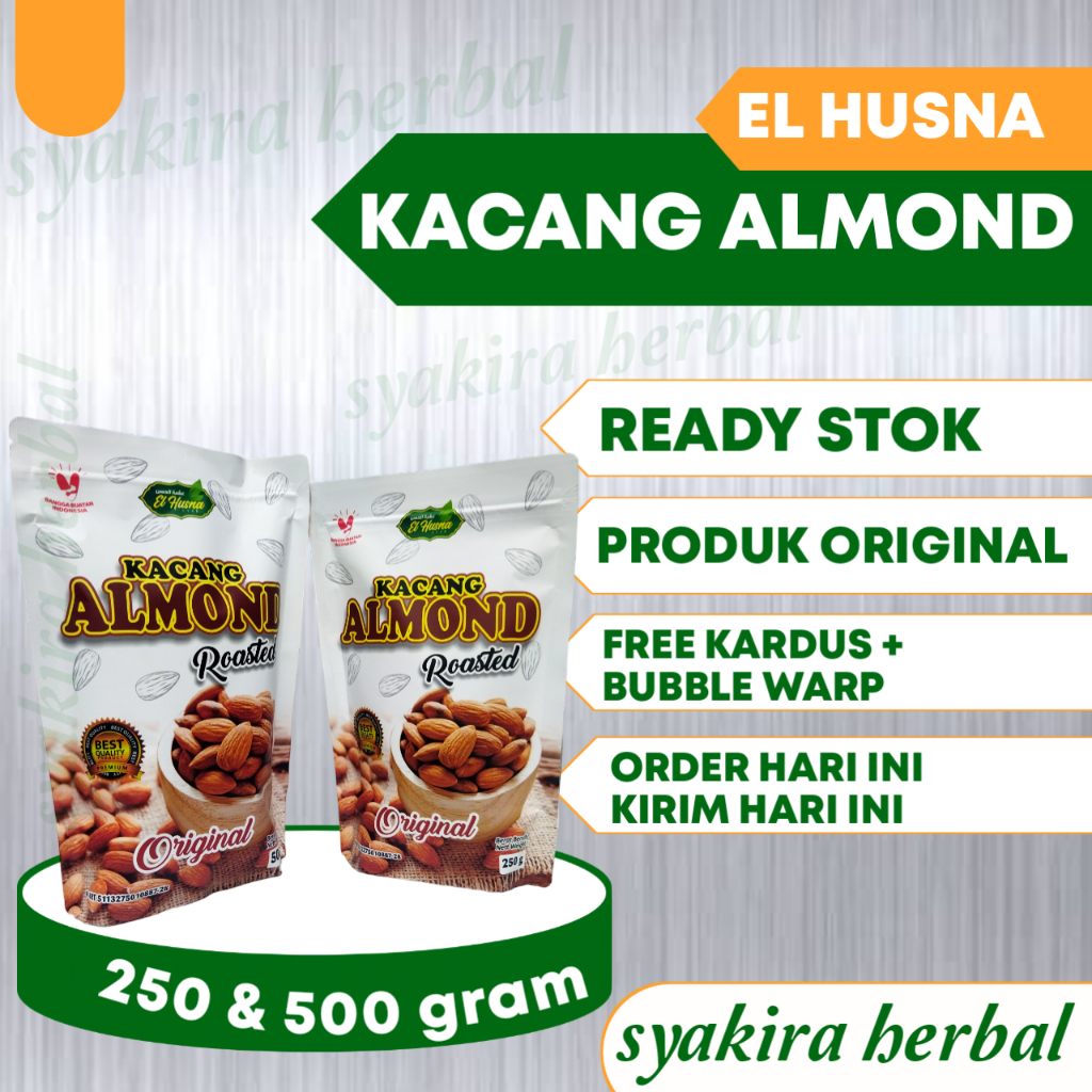 

Almond Roasted 1 kg GRADE A PREMIUM Almond Panggang Enak EL HUSNA