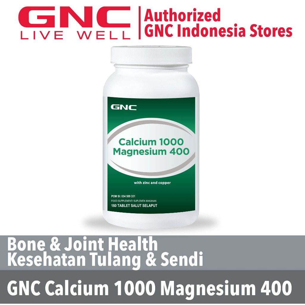 GNC Calcium 1000 Magnesium 400 - 180 tablet (961767)
