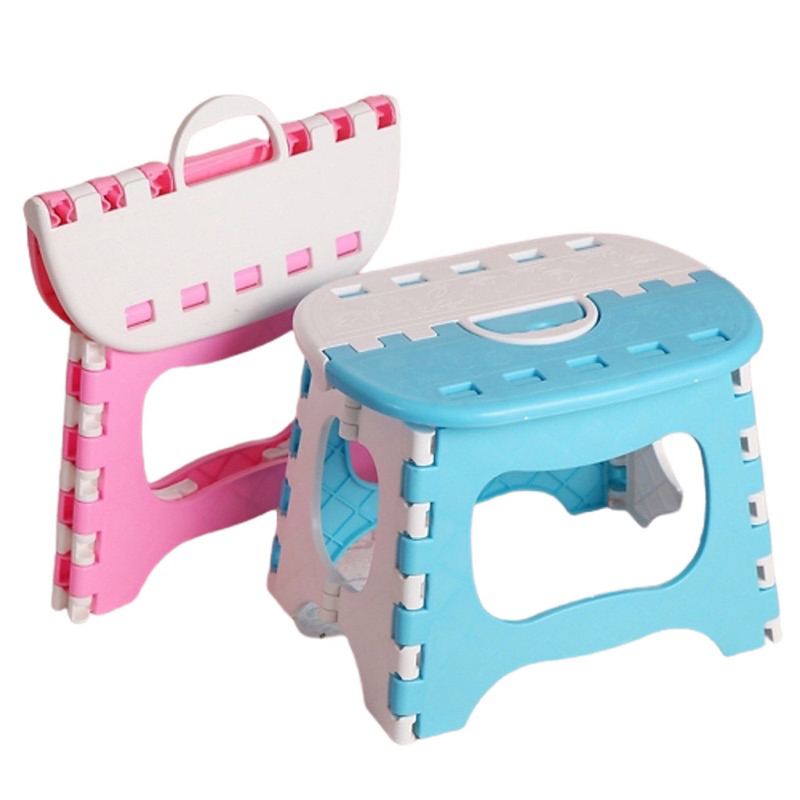 Kursi Mini Lipat Portable Praktis Kursi Anak Anak Plastik Tebal Unik