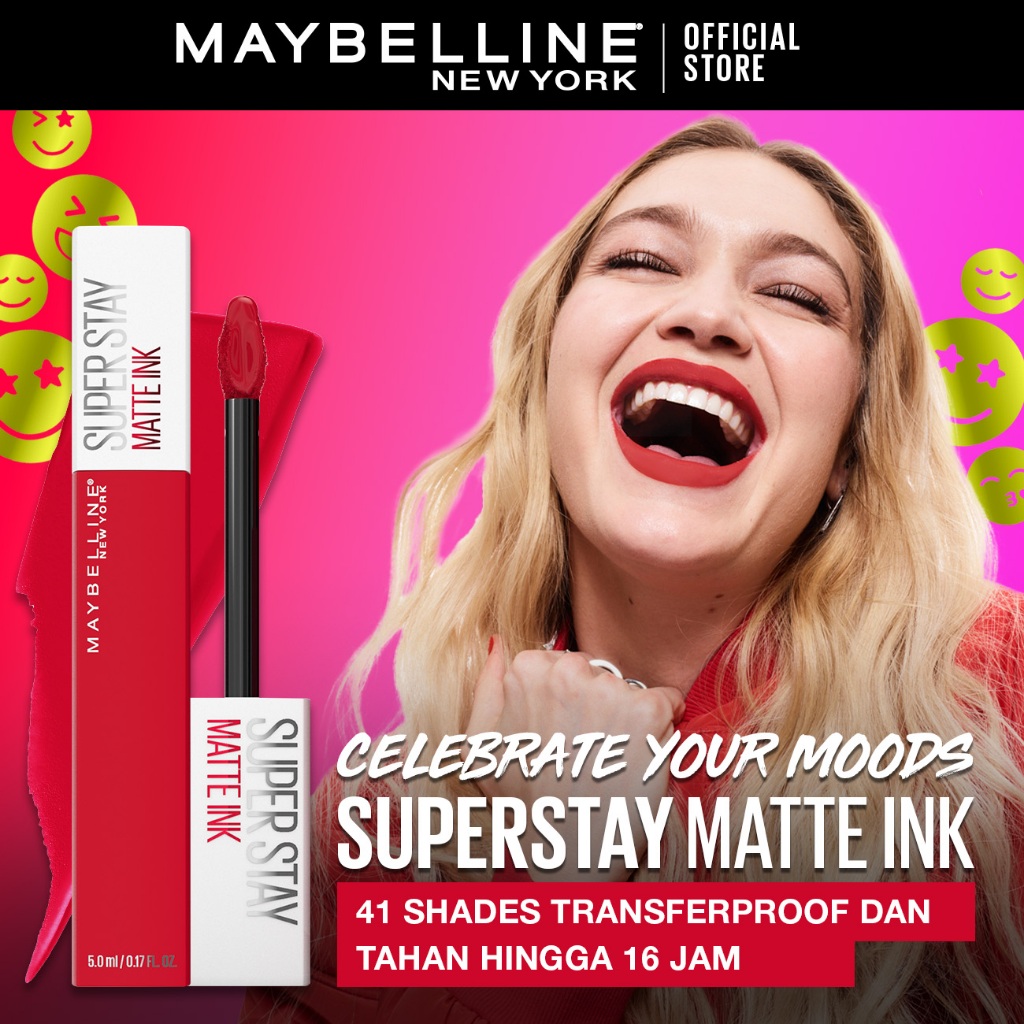 Maybelline Superstay Matte Ink Liquid Long Lasting Waterproof Matte Lipstick Lipcream Make Up Transferproof Tahan 16 Jam Vinyl Ink Image 2
