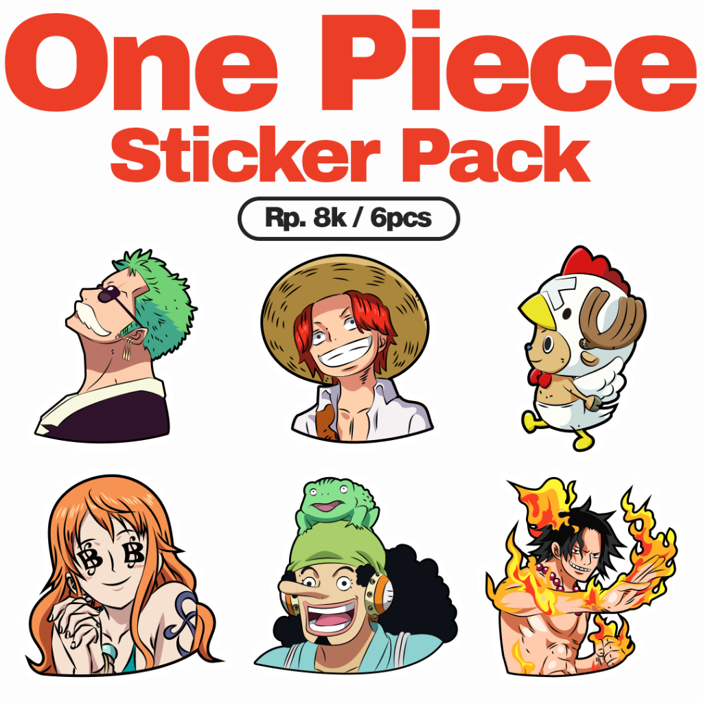 

STICKER ANIME ONE PIECE / STICKER AESTHETIC 6pcs / STIKER CUTE / STIKER TUMBLR / STIKER LUCU MURAH