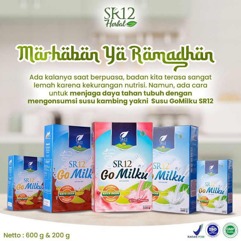 

Susu kambing Etawa gomilku SR12 untuk orang tua/manula