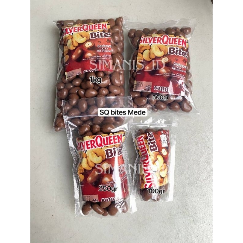 

PROMO ! 1kg SQ Bites Almond Mede Dark Mede - COKLAT MURAH