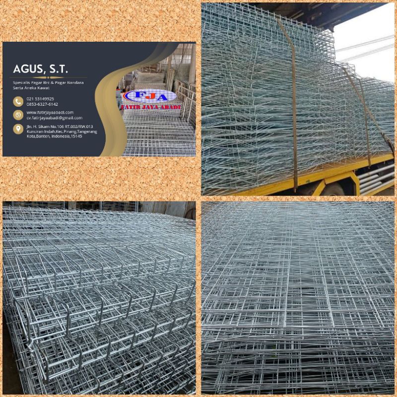 Pagar Brc T 150 cm x L 240 cm xDia 7 mm Hot Dip Galvanis
