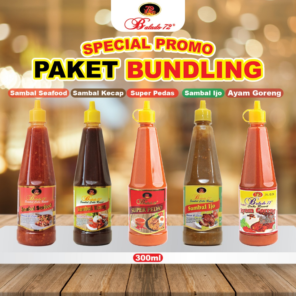 

Balado72 Sambal Cabe Rawit Pedas 5 Botol Ukuran 300ml