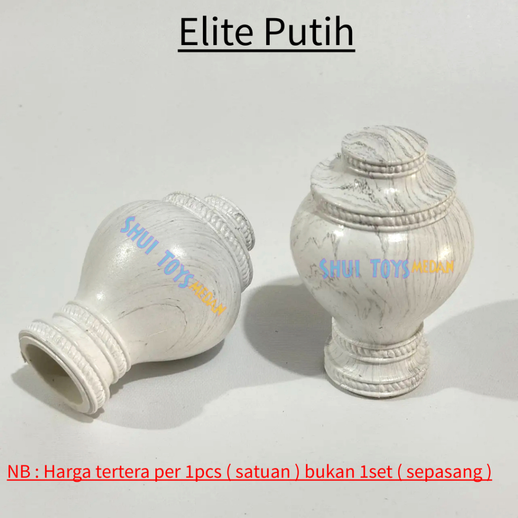 Endcup Rel Urat Kayu Mewah/Tutup Tiang Gorden/Penutup Tiang Gorden